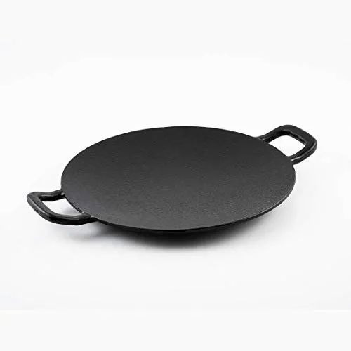 Cast Iron Cookware Pre-Seasoned Dosa Tawa - Cast Iron, 1.5mm Thickness, Black | Non Stick, Induction Compatible