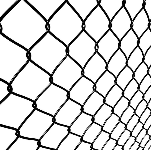 Chain Link Fencing (For Construction) - Color: Silver