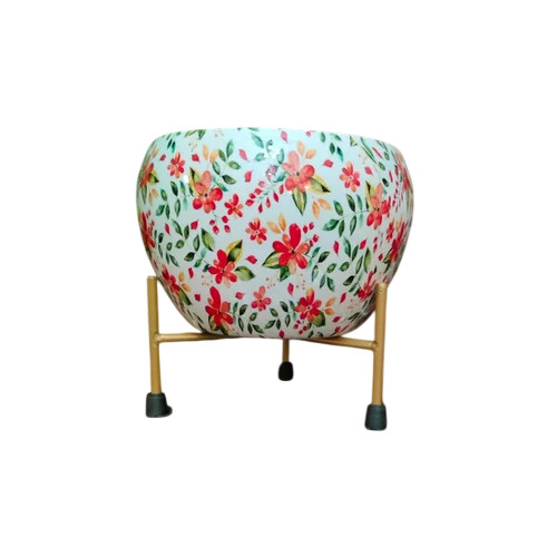 Decorative Metal Meena Pot