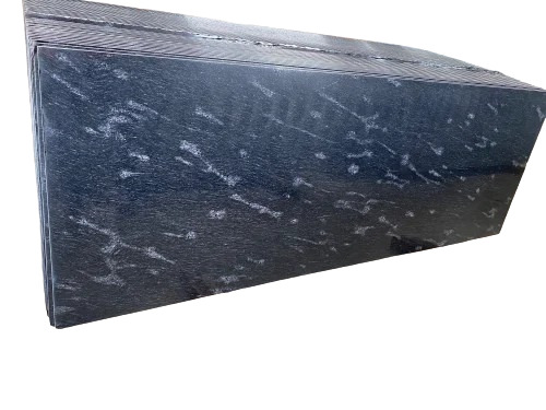 Fish Black Granite - 16 mm Thickness, Polished Black Slab | Flooring Application, Low Water Absorption