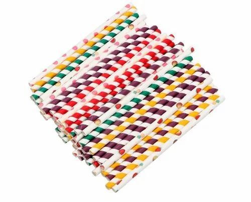 Multi Color Disposable Paper Straw
