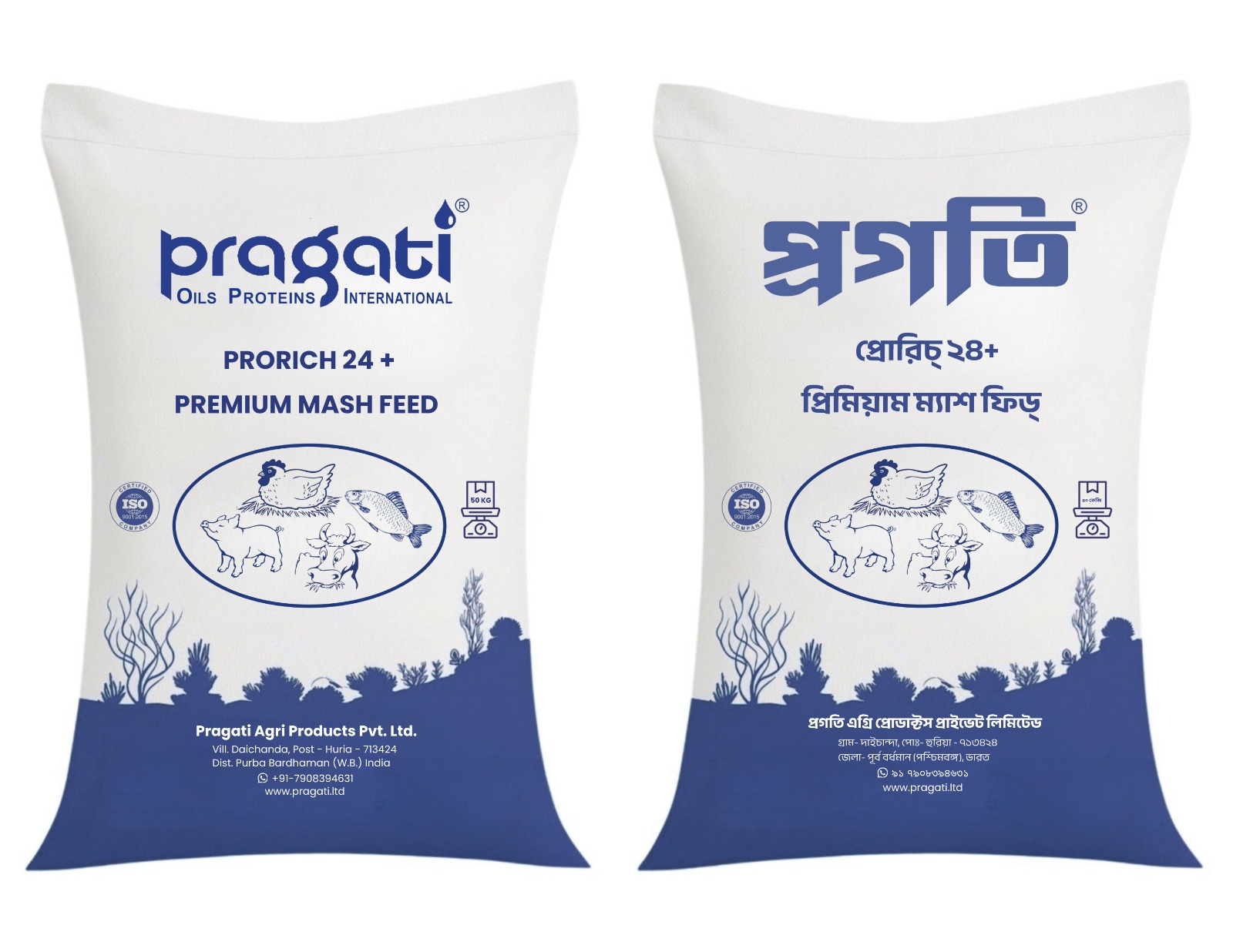 Pragati Prorich 24+ Premium Mash Feed - Weight: 50 Kilograms (Kg)