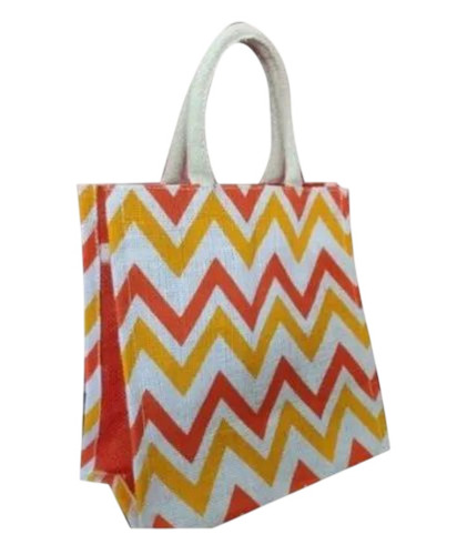 Printed Jute Hand Bag