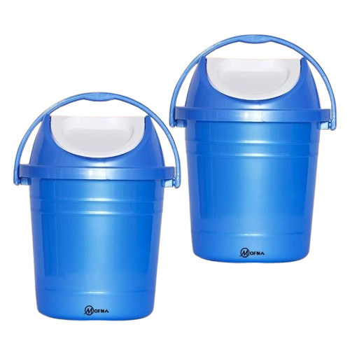 Blue Fiber Designer Dustbin - Fiber, Various Sizes, Blue, Open Top | Manual Use, Home Application