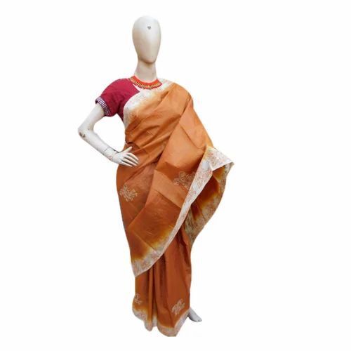 Embroidered Tussar Silk Saree