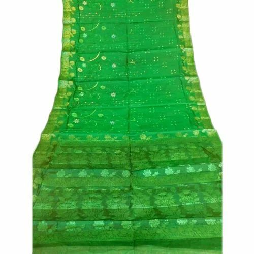 Green Printed Saree