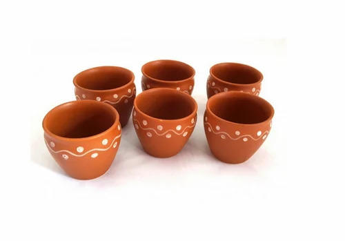 Handcrafted Ceramic Stoneware Reusable Kullad Set Of 6