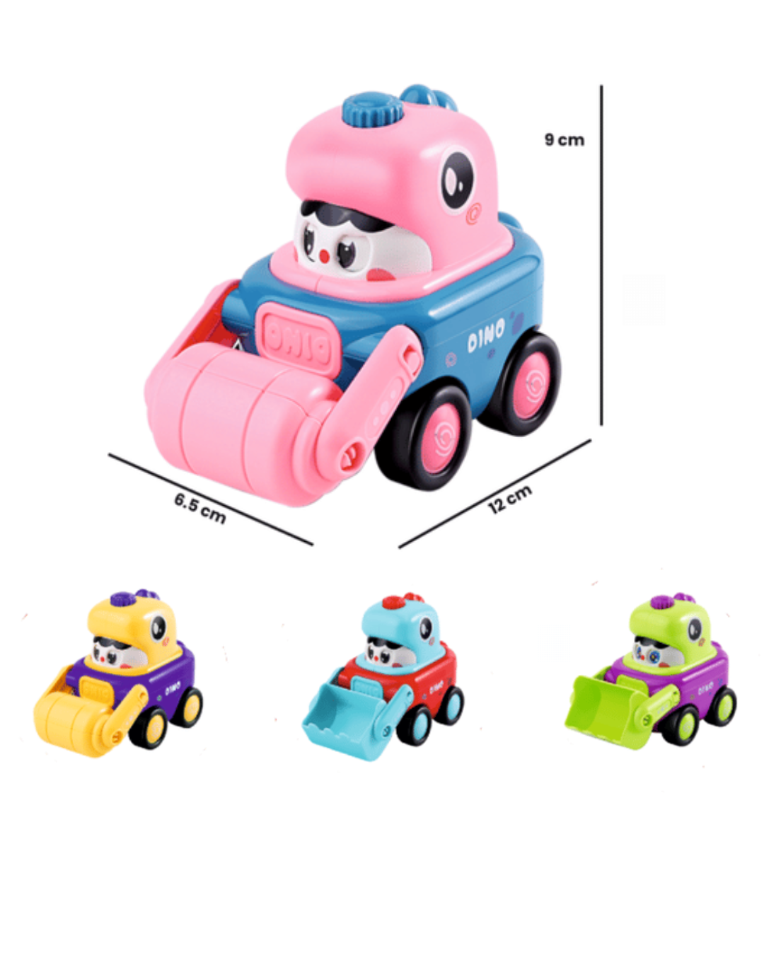 Kids 3 In 1 Whistle Engineering Dino Car Toy - Age Group: 3+