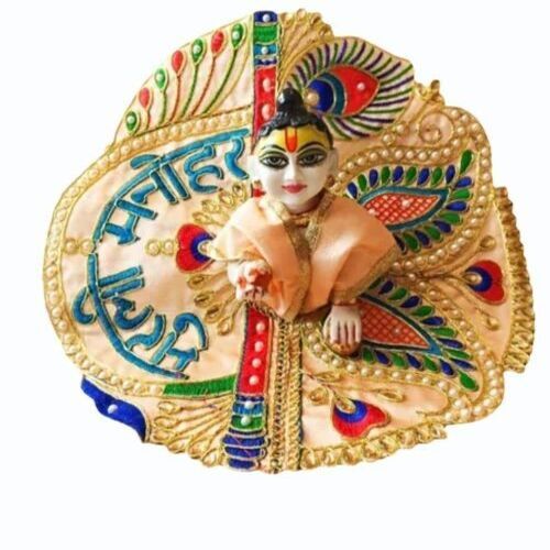 Laddu Gopal Ji Manohar Dress - Satin Silk Net, Multicolor | Washable, Fancy, Soft, Festival Temple Wear
