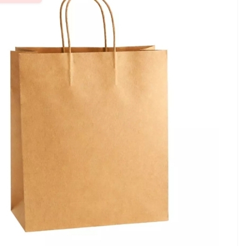 Paper Craft Bag - Kraft Paper, Customized Size, Brown, Fine Finished | Sealing Closure, Moisture Proof, Patch Handle, Eco Friendly