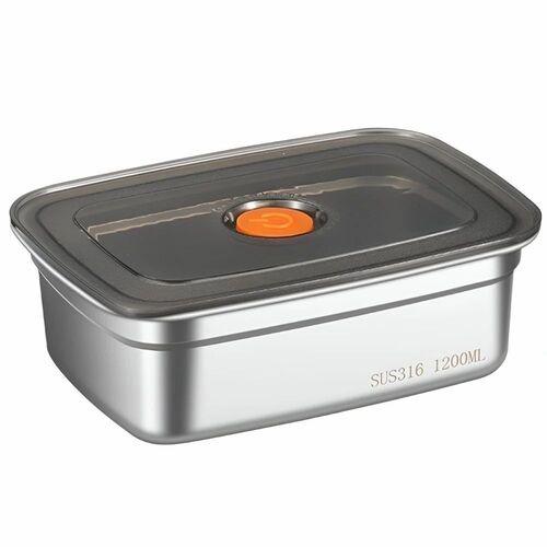 Stainless Steel Food Containers With Lids (1200ml)