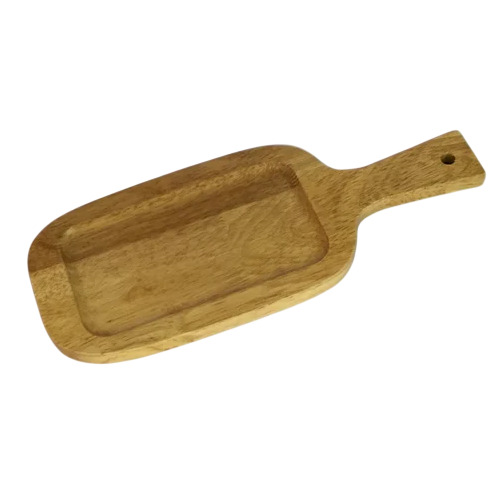 Wooden Platter - Wooden, Rectangular, Brown | Modern Design, Polished Finish, Easy To Handle, For Restaurants