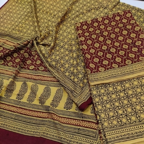 Handpicked Bagh Print Cotton Suits With Bottom With Fine Quality Cotton