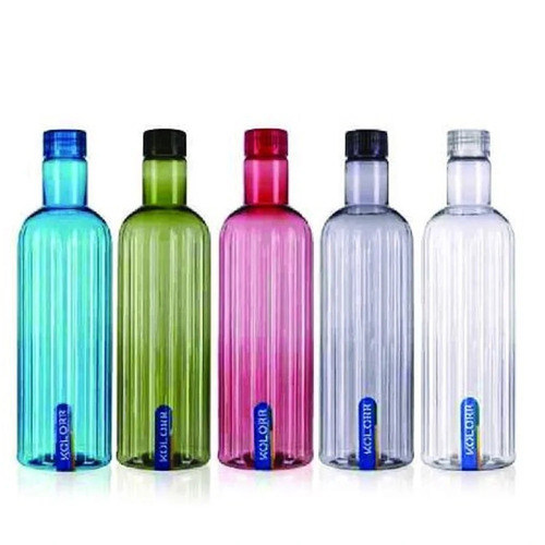 Kolorr Zeal 1000ml Plastic Bottle - Plastic, 1000ml, Multiple Colors | Leak Proof, Screw Cap, Round Shape
