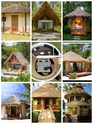 Summer Cool Grass Huts