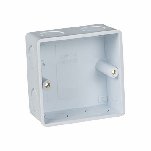 White Plastic Flush Mounting Box
