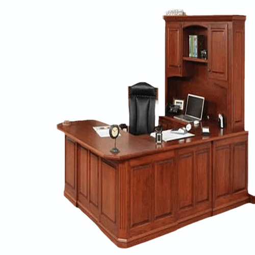 Wooden Office Desk - Artwork: Carving