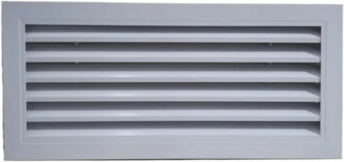 24x8inch Aluminum Ventilation Louver - Powder Coated White/Grey, Energy-Efficient, Corrosion Resistant, Wall Mount