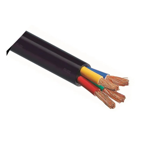 4 Core Copper Flexible Cable - PVC Insulation, Black, Heat Proof, Blue PVC Jacket, High Voltage