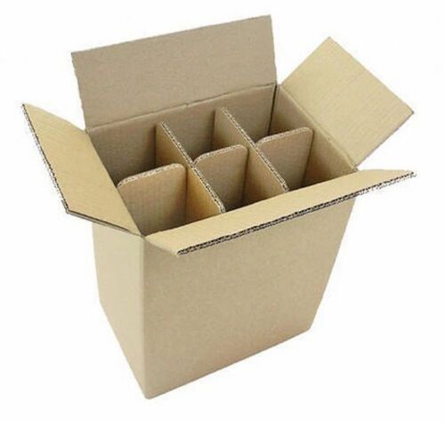 5 Ply Bottle Packaging Corrugated Box - Corrugated Paper, Customized Size, Brown, Moisture Proof, Eco Friendly, Fine Finish