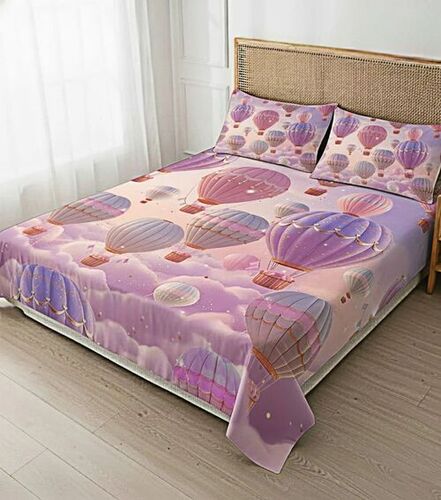 7d Pink Bed Sheet - Microfiber Full Size, Pink, Modern Design | Shrink Resistant, Skin Friendly, Comfortable, New