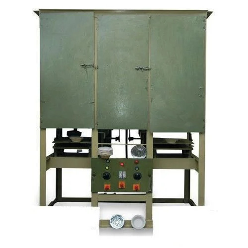 Double Die Dona Making Machine - Mild Steel, Green, 1 HP, 1440 RPM | Capacity 2400-3000 Pcs/hr, Human Machine Interface, Single Phase