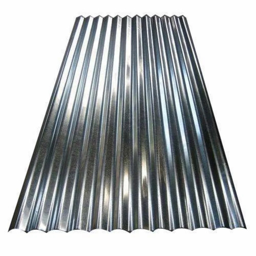 Galvanized Iron Roofing Sheets - 0.50mm Thick, 8x2 Ft, Silver | Hot Rolled, Residential & Commercial Use