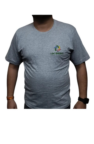 Gray Promotional Round Neck Cotton T Shirt