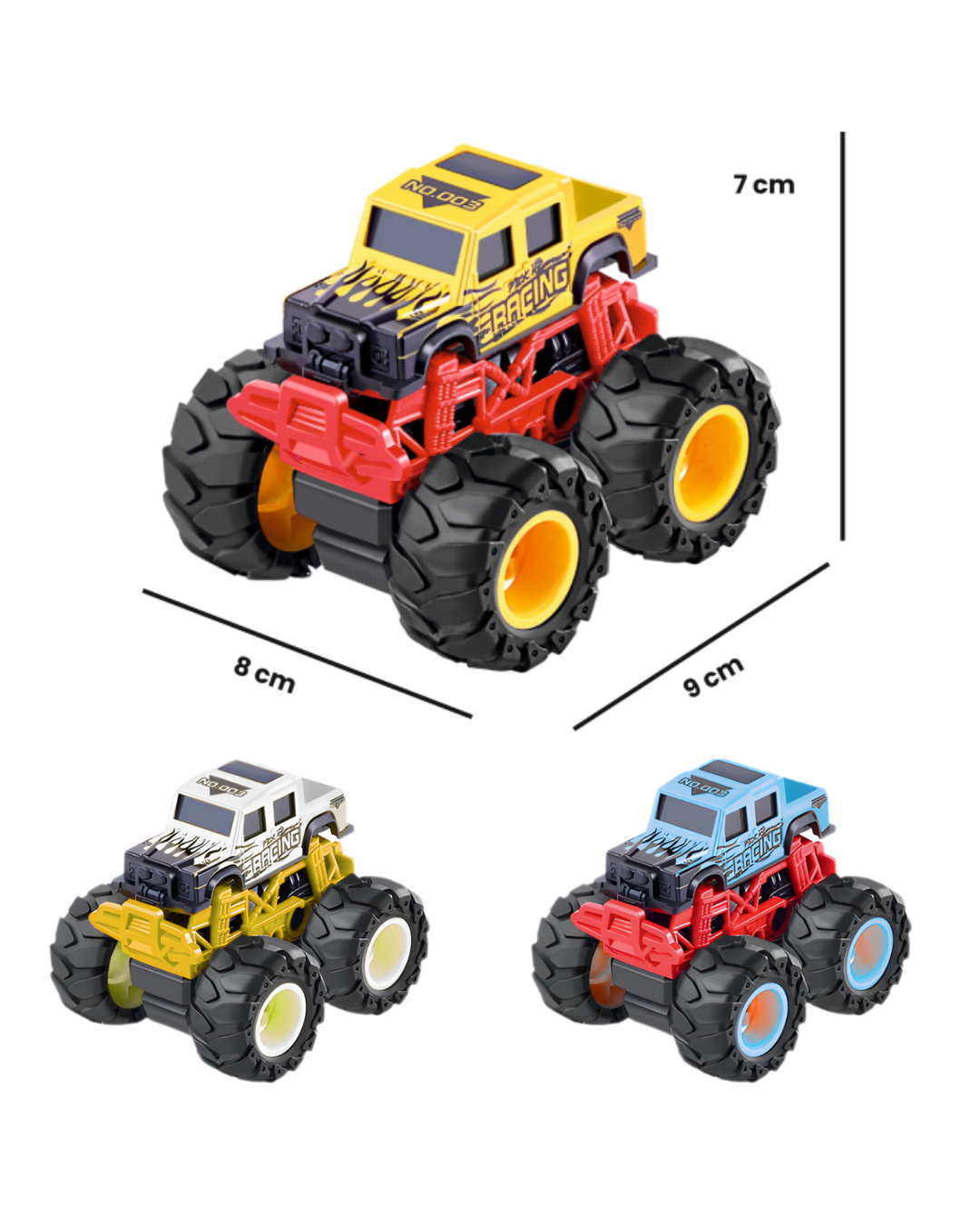 Kids Die Cast Monster Wheel Car Toy - Age Group: 3+