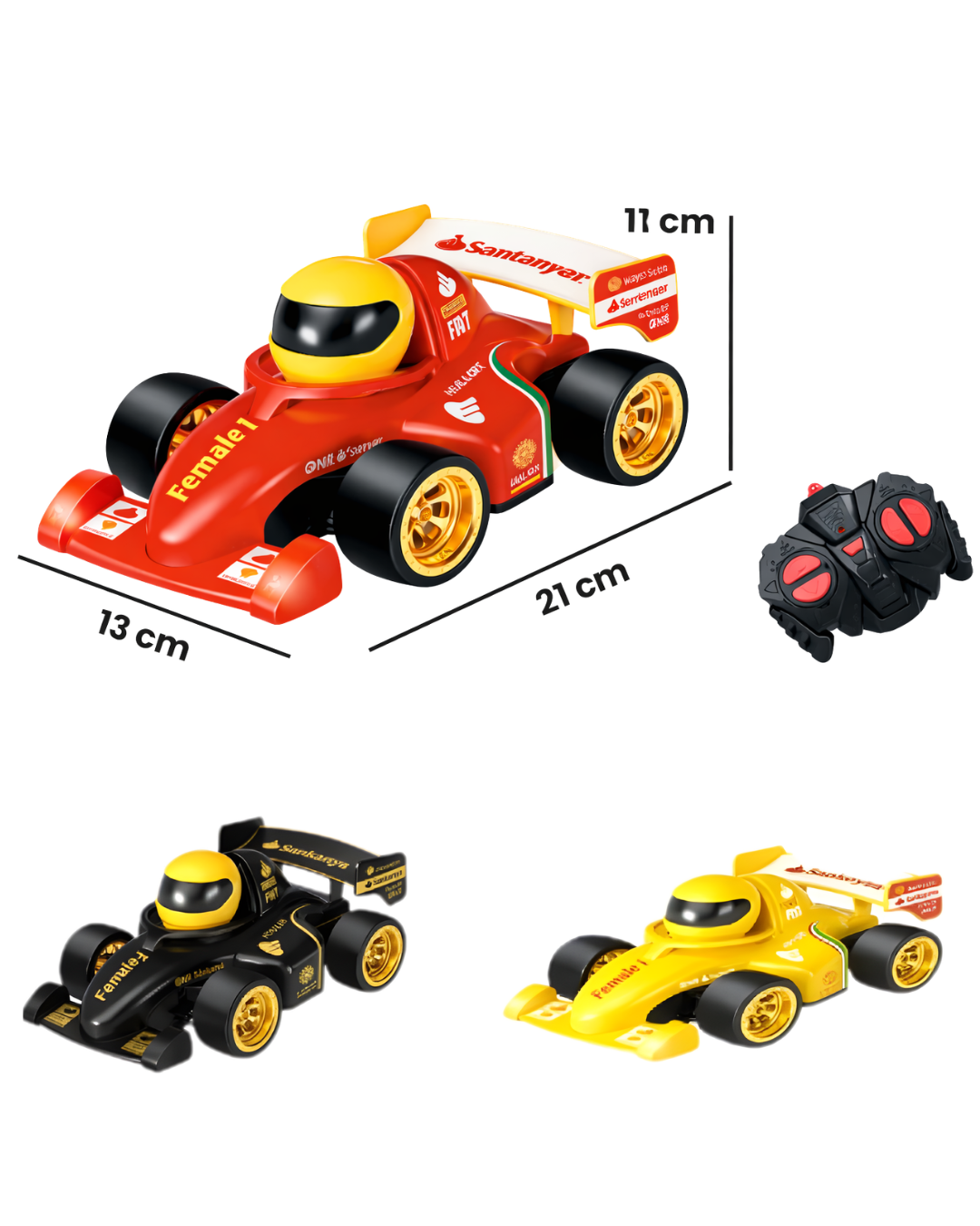 Kids Remote Control F1 Racing Car Toy - Age Group: 3+
