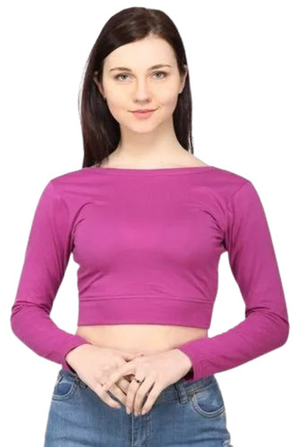 Ladies Full Sleeve Crop Top