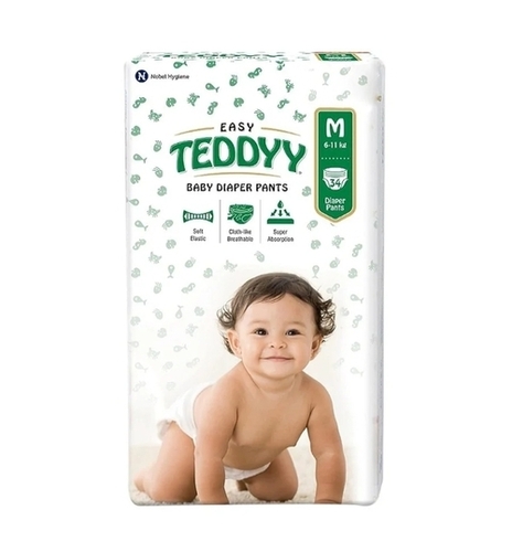 M 34 Teddyy Baby Diapers Pants Easy Medium 34 Count