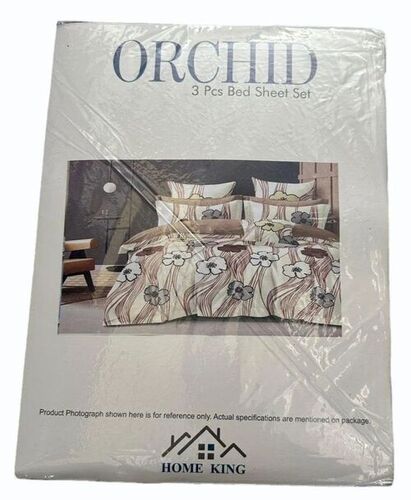 Orchid Glace Cotton Double Bed Sheet Set