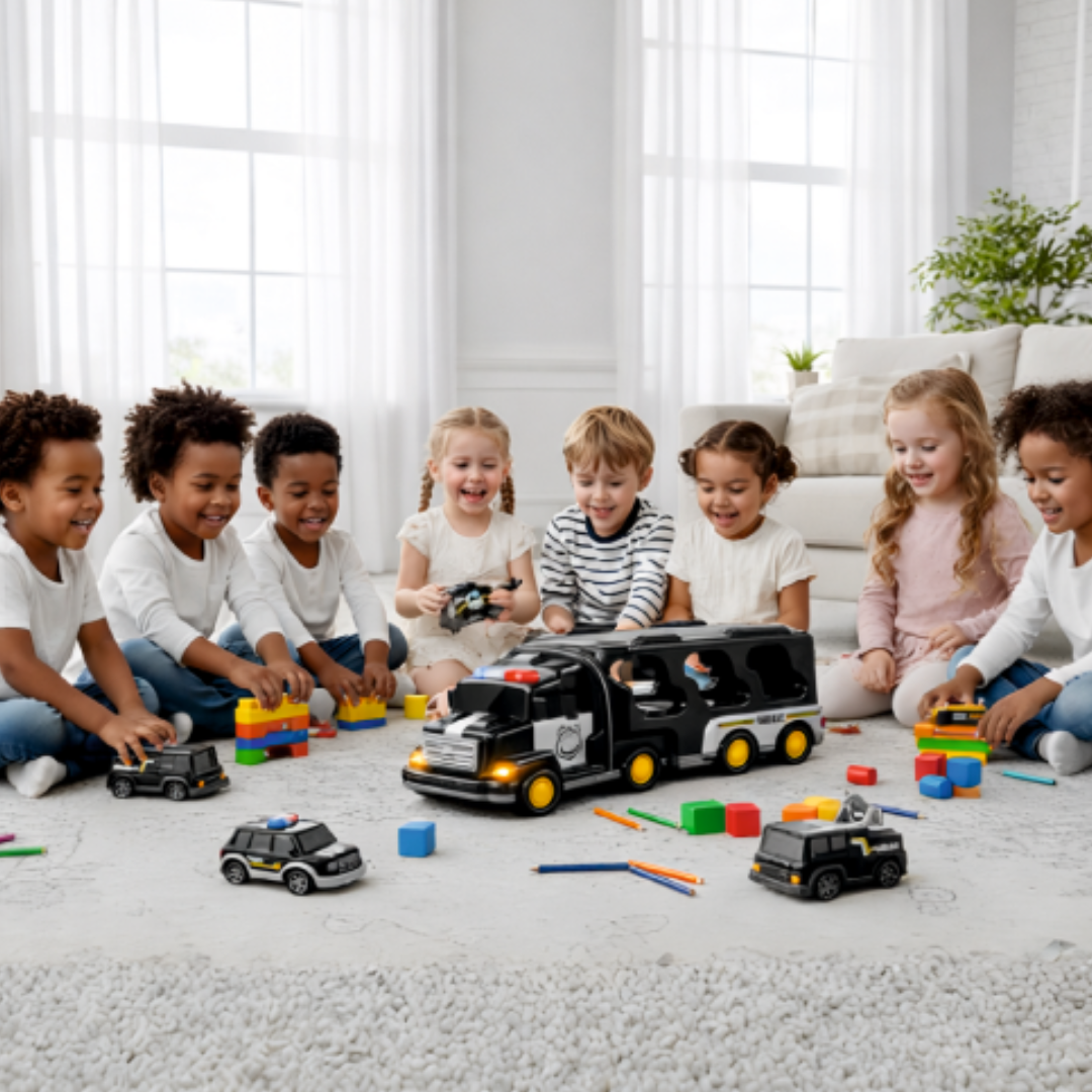 Remote Control 5-In-1 Big Carrier Truck Kids Toy - Age Group: 3+