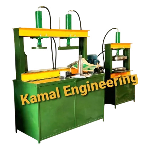 Semi Automatic Disposable Paper Plate Making Machine - Mild Steel, Green, 220 Volt, 50 Hz | 22000 Pieces/Day, Human Machine Interface, 2 Dies