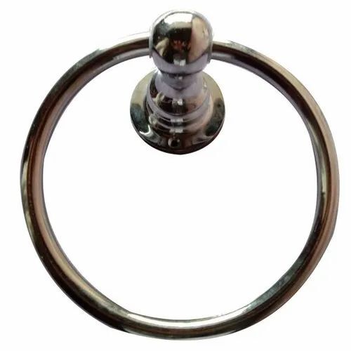 Silver Color Aluminum Towel Ring - Aluminum, Standard Size, Silver, Rust Proof, Eco Friendly | Stylist, Durable, Glossy Finish