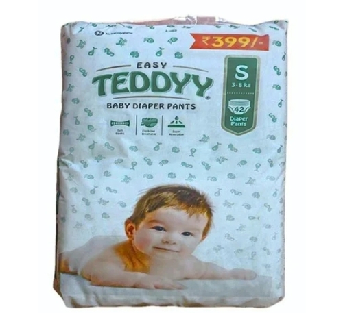 Teddyy Baby Easy Small Diaper Pants (S, 42) - Color: White
