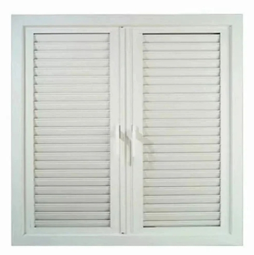 Upvc Louver Panel Window - UPVC White, Weather Resistant, Energy Efficient | Smooth Sliding, Noise Insulation, Secure Locking, Rust Proof