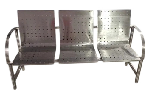 3 Seater Stainless Steel Reception Waiting Chair