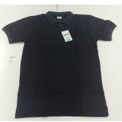 Black Men Cotton Polo T Shirt