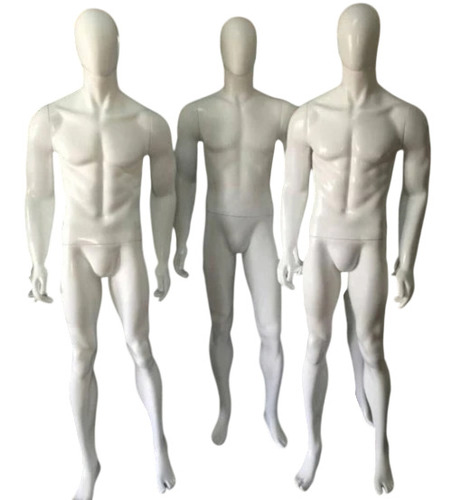 Fiberglass Full Body Male Mannequin - 6 Ft, White | Lightweight, Durable, Realistic Look, With Wig