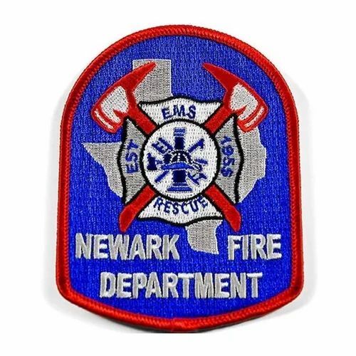 Fire Department Embroidered Patch - Polyester, 3 Inch, Multi Color | Eco-Friendly, Lightweight, Modern Design