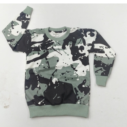Unisex Grey Kids Cotton Sweatshirt