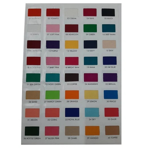 40 Color Fabric Shade Card