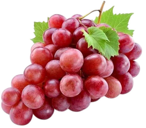 A Grade Red Grapes - 10 Kilograms, Red Oval Globe Variety | Sweet Taste, Shelf Life 7-10 Days