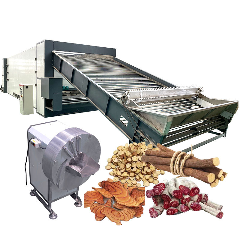 Astragalus Mongholicus Salvia Miltiorrhiza Continuous Slice Drying Production Line - Color: Customized
