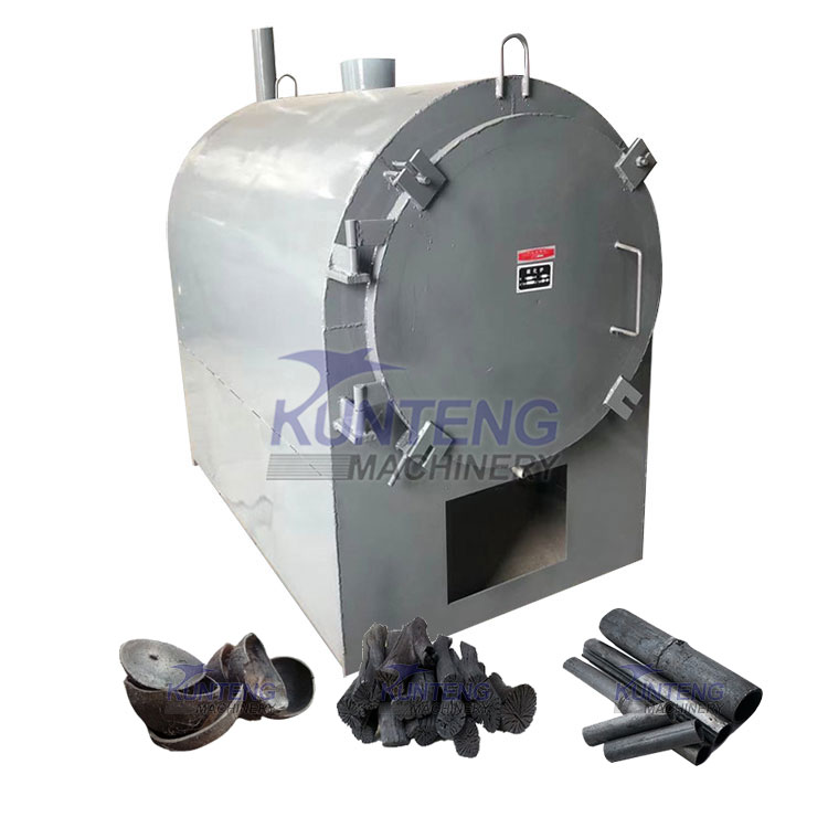 Horizontal Wood Bamboo Walnut Shell Palm Shell Carbonization Furnace - Capacity: 1-5 Ton