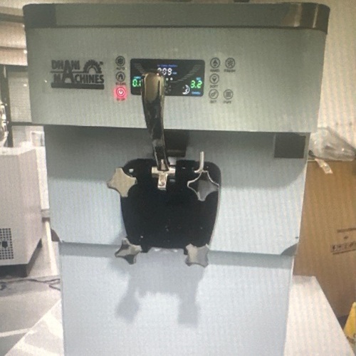 Single Flavour Softy Ice Cream Machine - Silver 220 Volt | Fast Freezing Energy Efficient Easy Operation Hygienic System