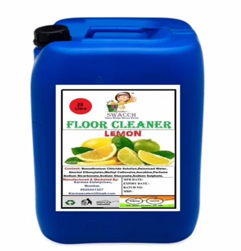 25 L Swacch Lemon Floor Cleaner - 25L Yellow Can, Lime Fragrance | Prevents Stains, Germ Killing, 24 Month Shelf Life