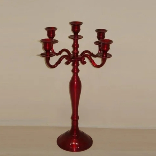 Aluminium Floor Standing Candelabra - Aluminum, Brown, Powder Coated | Elegant, Lightweight, Corrosion Resistant, Multi Candle Holder